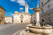 The Cathedral of St. Emidio and the Baptistery of San Giovanni in Arringo Square of Ascoli Piceno, Italy.