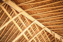 Texture Background Of Bamboo Roof