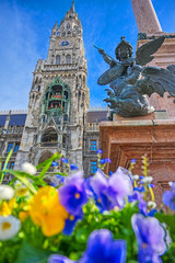 Wall Mural - The New Town Hall located in the Marienplatz in Munich, Germany