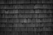 Close up of black wood roof shingles