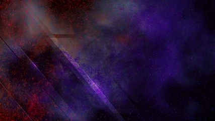 Wall Mural - red purple particle with glass and smoke background 4k loop features different colored particles swa