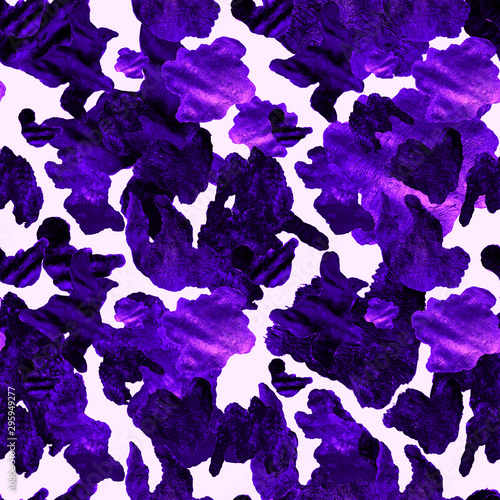 Seamless pattern with cow spots. Abstract fashion texture.