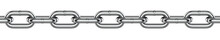 Metal Chain Links. 3d Rendering Illustration Isolated On White Background.