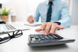 Fototapeta  - Accountant calculate tax information
