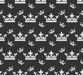 Seamless pattern with royal crown