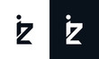 Modern abstract letter IZ logo. This logo icon incorporate with two abstract shape in the creative process.