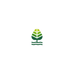 Canvas Print - Eco Park Logo Icon Design Template. Pine, Tree, Garden Vector Illustration