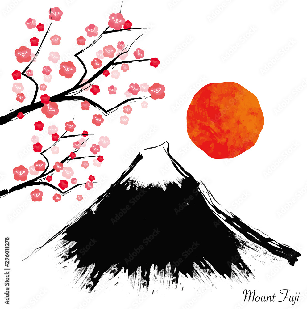 山陰黄仲祥、筆、富士山、水墨画、横額、 (掛軸・横額・日本画 山陰黄仲祥、筆、富士山、水墨画、横額、 (掛軸・横額・日本画