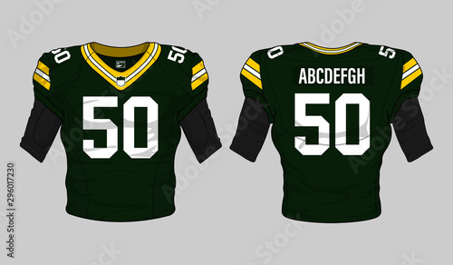 football jersey uniform template set kit Tableau sur Toile