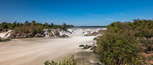 Khone Phapheng Falls On The Mekong River In Southern Laos.