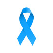 Prostate cancer blue ribbon symbol isolated