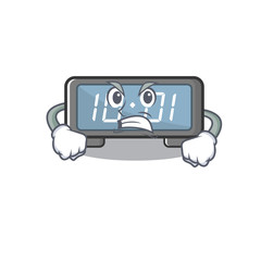 Sticker - Angry digital clock cartoon in character shape