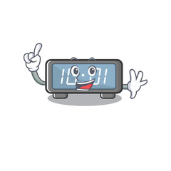 Sticker - Finger digital clock on a cartoon chair