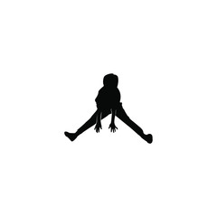 Poster - street dance pose silhouette black template