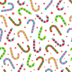 Sticker - colorful christmas candy seamless pattern design