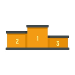 Poster - Sport podium icon. Flat illustration of sport podium vector icon for web design