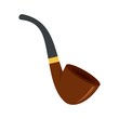 © anatolir - Smoking pipe icon. Flat illustration of smoking pipe vector icon for web design