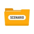 © anatolir - Film folder scenario icon. Flat illustration of film folder scenario vector icon for web design