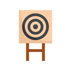 Canvas Print - Paper arch target icon. Flat illustration of paper arch target vector icon for web design