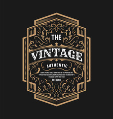Wall Mural - vintage label typography retro poster design vector