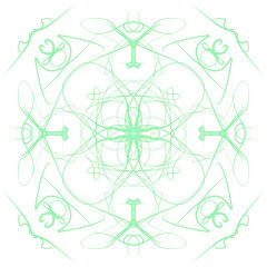 Wall Mural - DIGITAL PRINT OF MANDALA ORNAMENT SHAPE