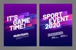 © dimakostrov - Template design with dynamic shapes for sport event, invitation, awards or championship. Sport background.