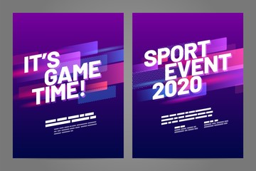 Wall Mural - template design with dynamic shapes for sport event, invitation, awards or championship. sport backg
