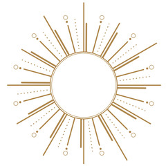 celestial element for decoration and clipart on the white isolated background.