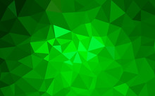 Modern Green Abstract Polygonal Background. Geometric Texture Background In Origami Style.