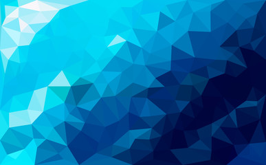 Wall Mural - Modern blue abstract polygonal mosaic background. Geometric texture background in origami style. low poly style.