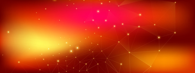 Wall Mural - technology data. science wallpaper. red 3d