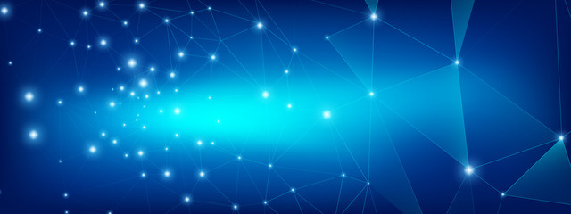 Wall Mural - technology digital. big data blue. glow