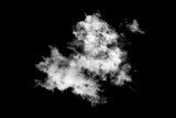 Fototapeta Niebo - Textured cloud,Abstract black,isolated on black background