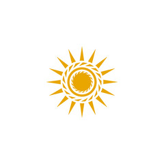 Poster - Sun logo design vector template