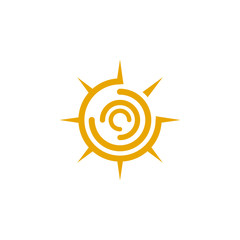 Poster - Sun logo design vector template