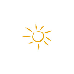 Poster - Sun logo design vector template