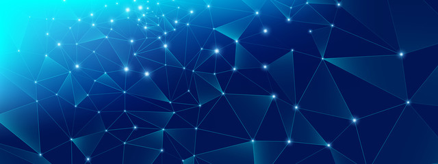 Wall Mural - digital technology. big data server. blue