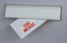 A Letter In A Mail Slot - Cease And Desist
