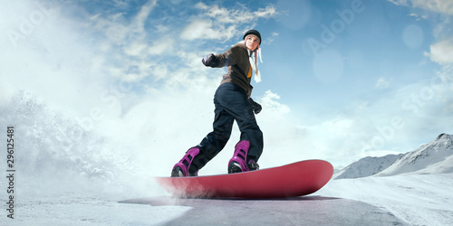 Dekoracja na wymiar  snowboardzista-w-akcji-ekstremalne-sporty-zimowe