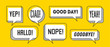 © foxysgraphic - Speech Bubble. Set of 3d and 2d line speech bubble