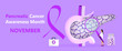Pancreatic Cancer Awareness Month is organized on November in USA.