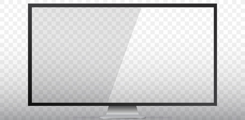 Wall Mural - tv screen vector illustration with transparent background