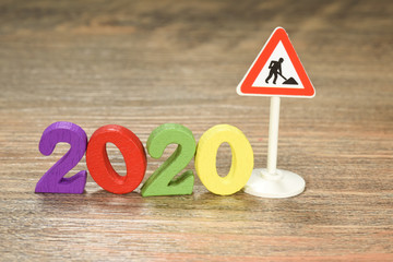 Sticker - 2020 année travaux chantier