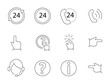 © Rudy_agan - simple set of 24 hours vector line icons, icons as assistant, Online Help, hand click, Information and more, vector eps10.