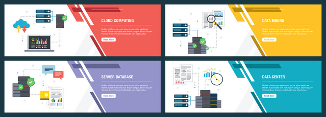 Wall Mural - Cloud Computing, data mining and data center.