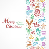 Fototapeta Pokój dzieciecy - Merry Christmas card in color