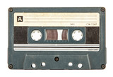 Fototapeta Do akwarium - Old cassette tape isolated on the white background (other models in portfolio)