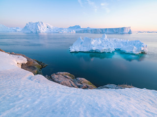arctic icebergs in greenland