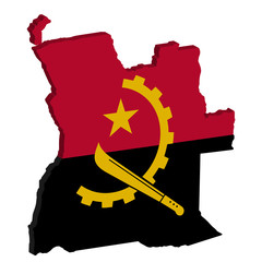 Angola map flag .Vector illustration eps 10