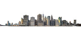 Fototapeta Boho - Manhattan skyline isolated on white.